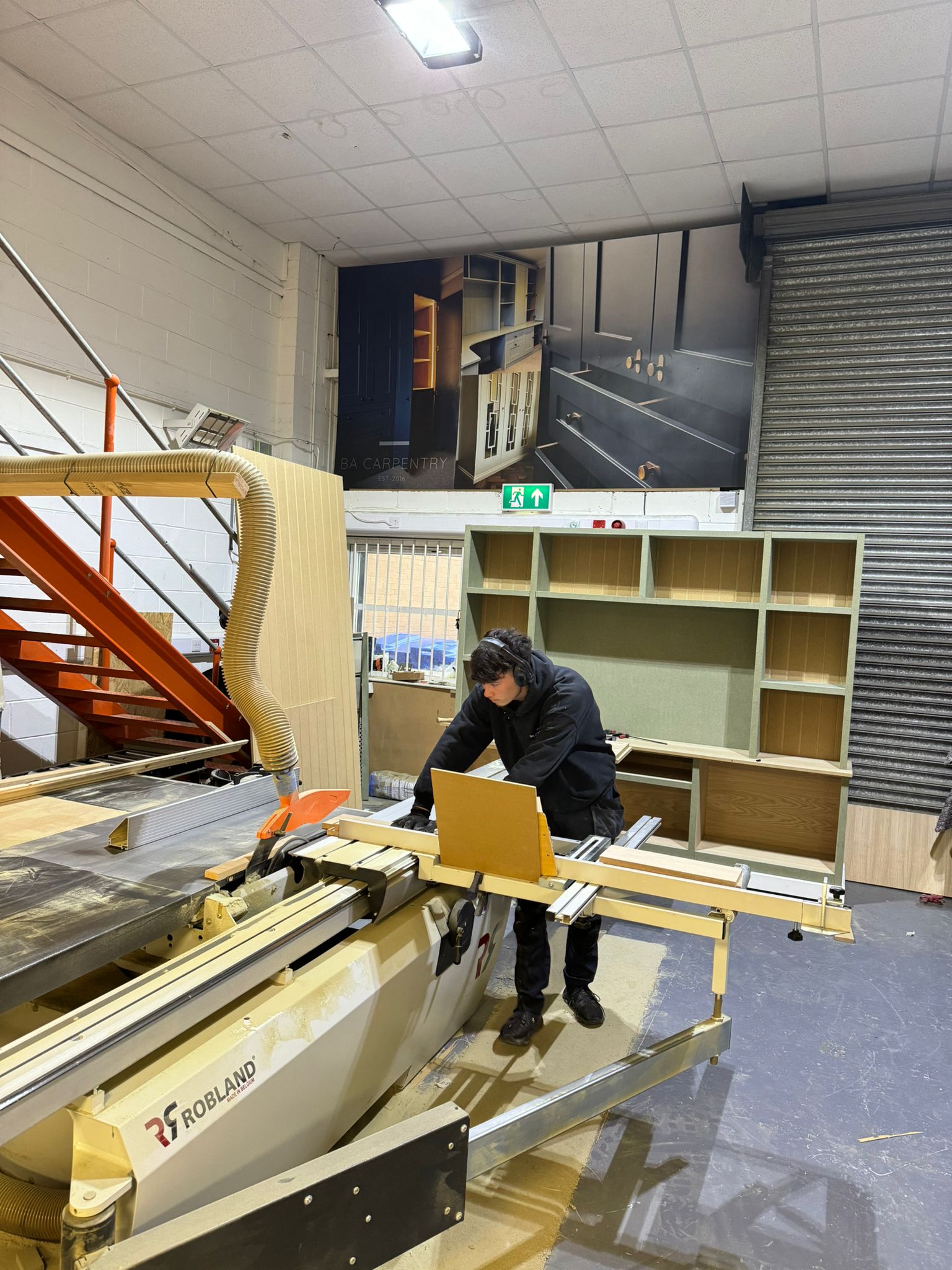 Media Wall being made in B A Carpentry Workshop
