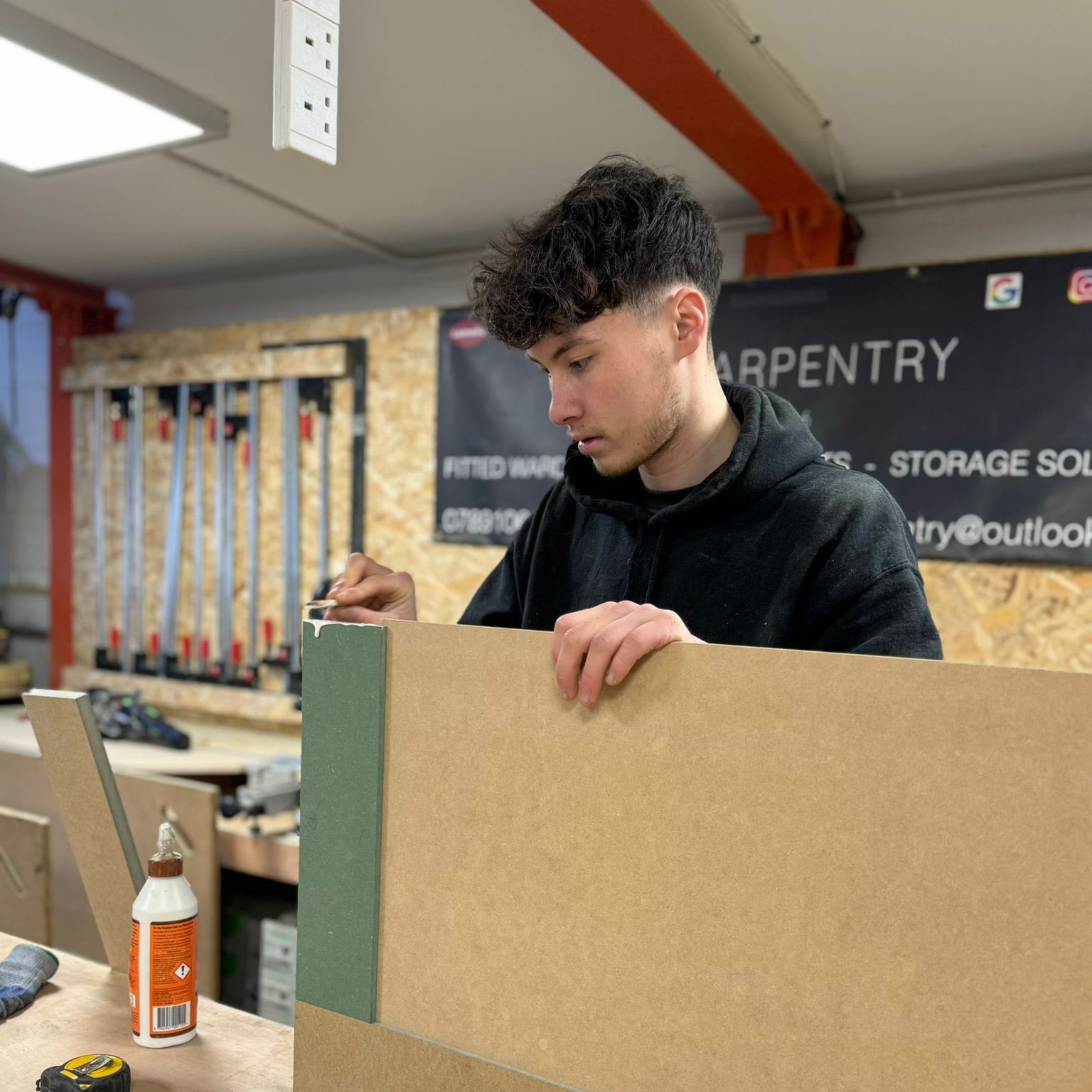 Oli the Wood working apprentice at BA Carpentry Oli the Wood working apprentice at BA Carpentry